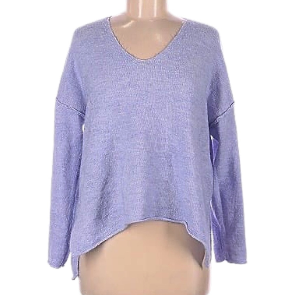 BOUTIQUE* PINCH Soft V-Neck‎ Side-Slit Knit Sweater - Picture 8 of 9